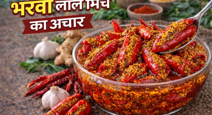 Stuffed Red Chili Pickle