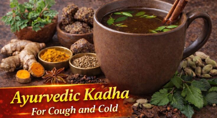 Ayurvedic kadha home remedy for cough and cold